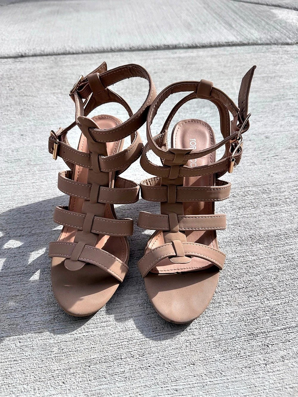 Top Moda Strappy Wedge Block Heels